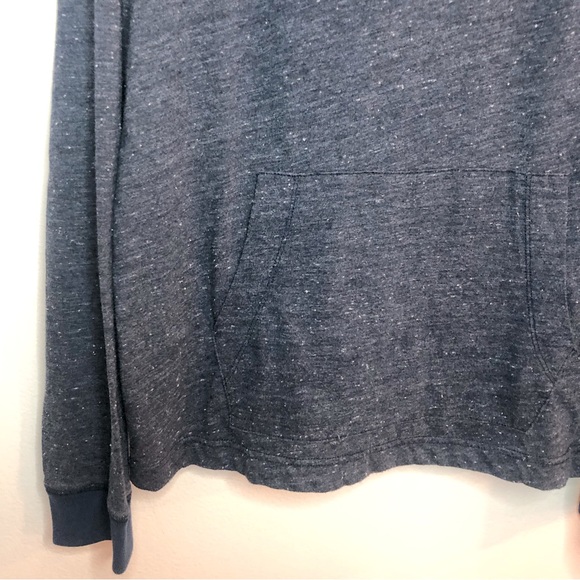 Graphic Outdoor Mountain Long Sleeve Shirt Hoodie Heathered Navy Blue Men’s M - Picture 4 of 6